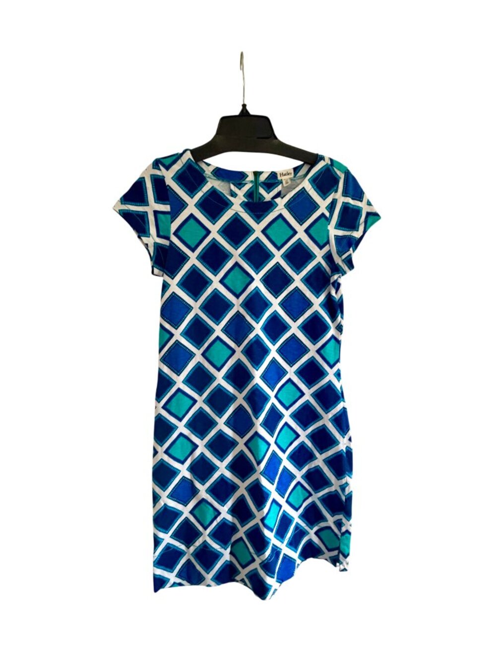 Hatley Turquoise Aztec Cotton Tee Shirt Dress – Very Good – Size S/P $20